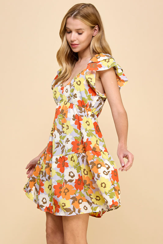 Blooming Flutter Mini Dress