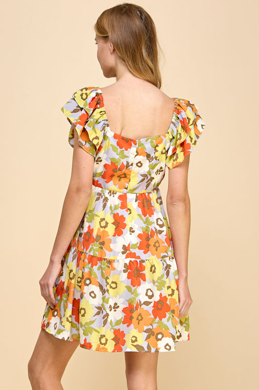 Blooming Flutter Mini Dress