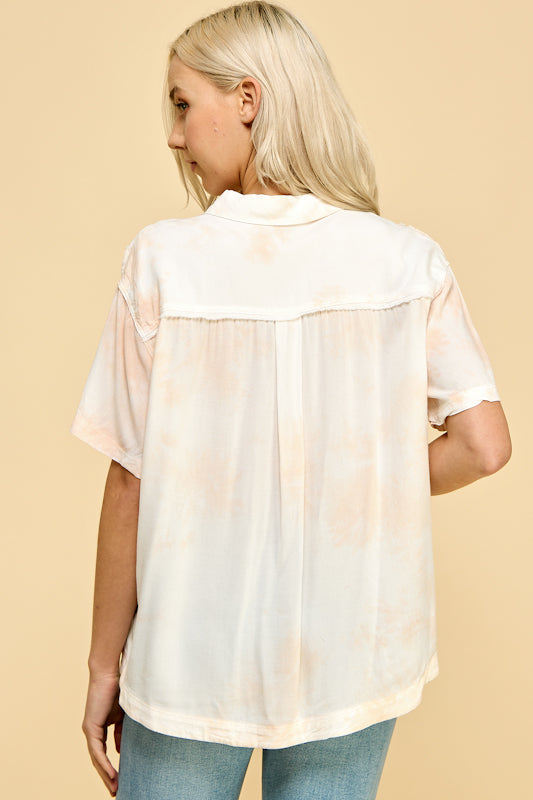 Brie Tie Dye Button Down Shirt