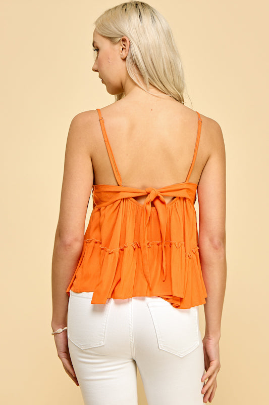 Ruffled Cami Tiered Top
