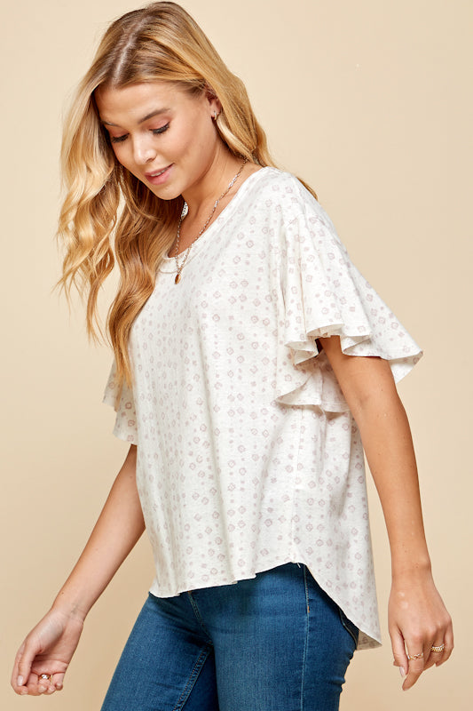 Stacey Cotton-Blend Knit Top