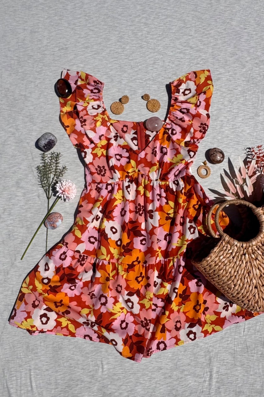 Blooming Flutter Mini Dress