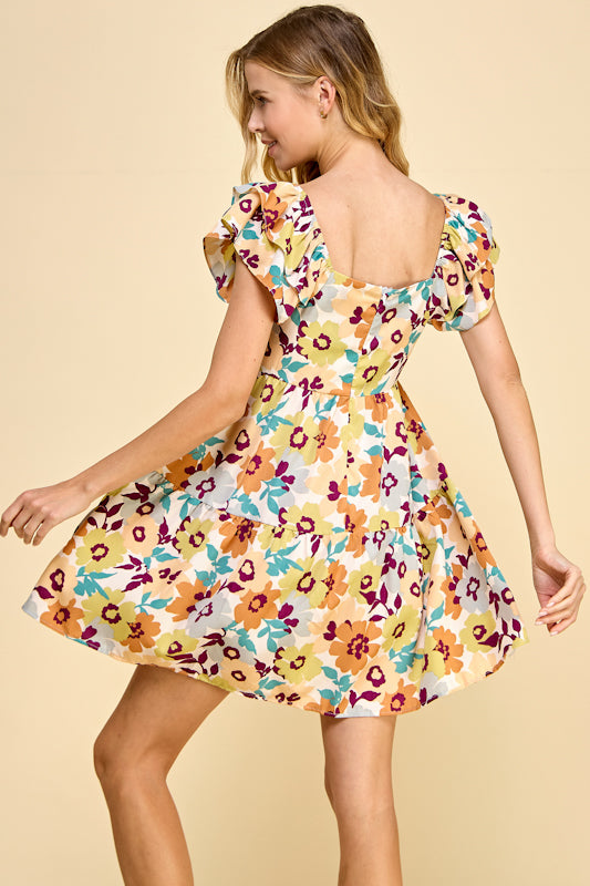 Blooming Flutter Mini Dress