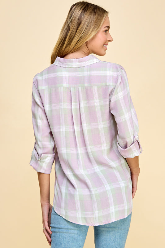 Audrey Plaid Button-Up