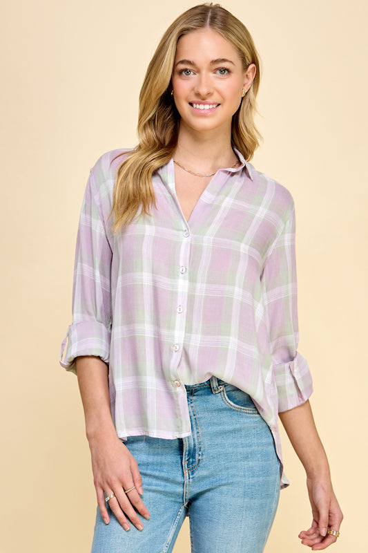 Audrey Plaid Button-Up