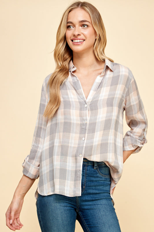 Audrey Plaid Button-Up