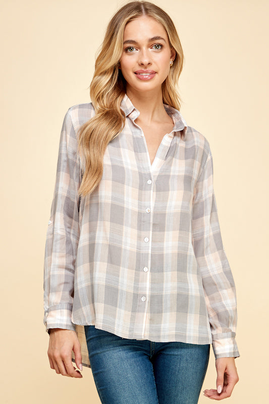 Audrey Plaid Button-Up