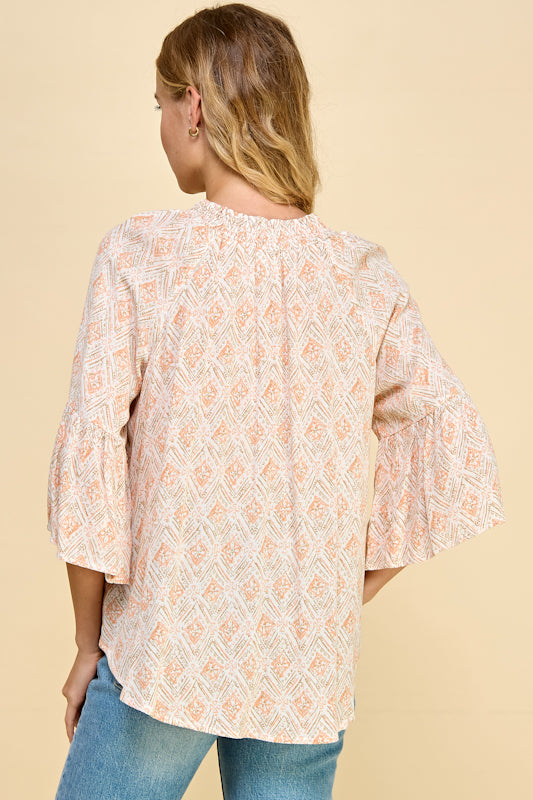 Pyramid Lake Ruffle Sleeve Top