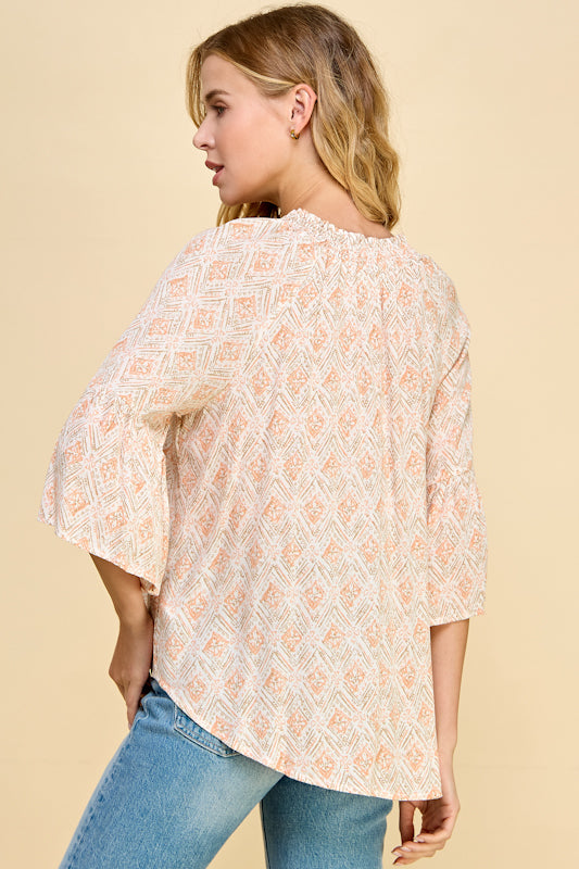 Pyramid Lake Ruffle Sleeve Top