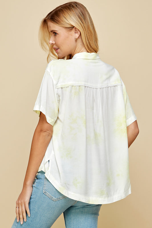 Brie Tie Dye Button Down Shirt