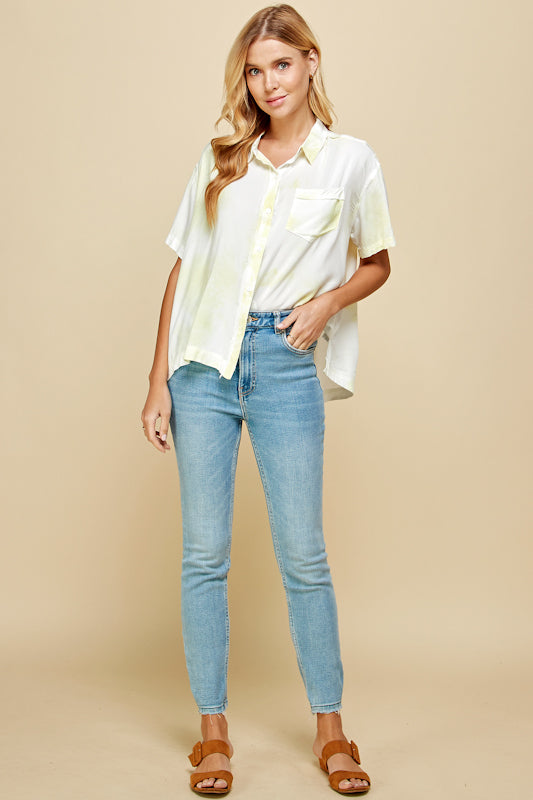 Brie Tie Dye Button Down Shirt