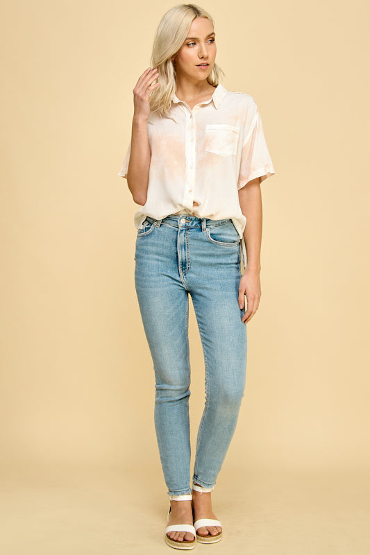 Brie Tie Dye Button Down Shirt