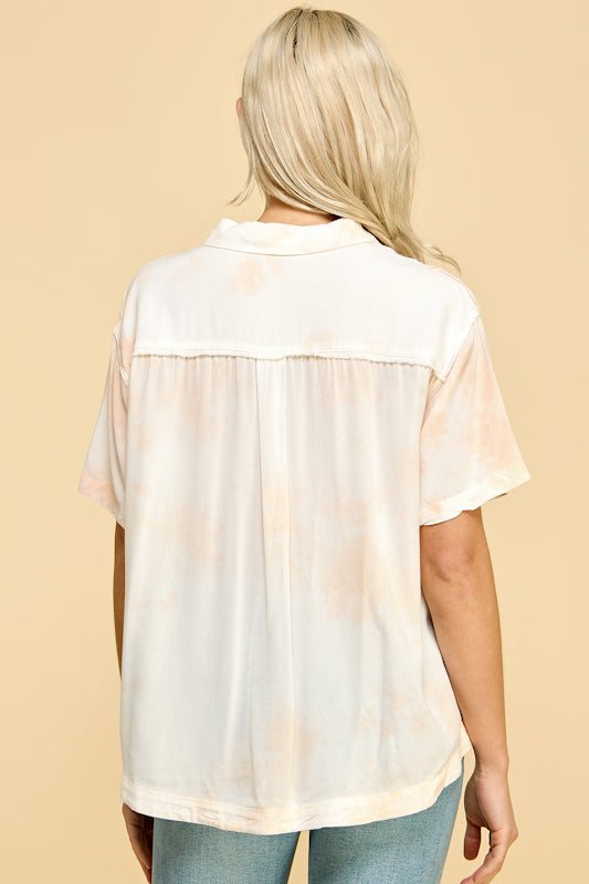 Brie Tie Dye Button Down Shirt
