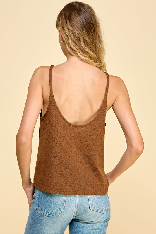 Lacey Knit Swing Cami