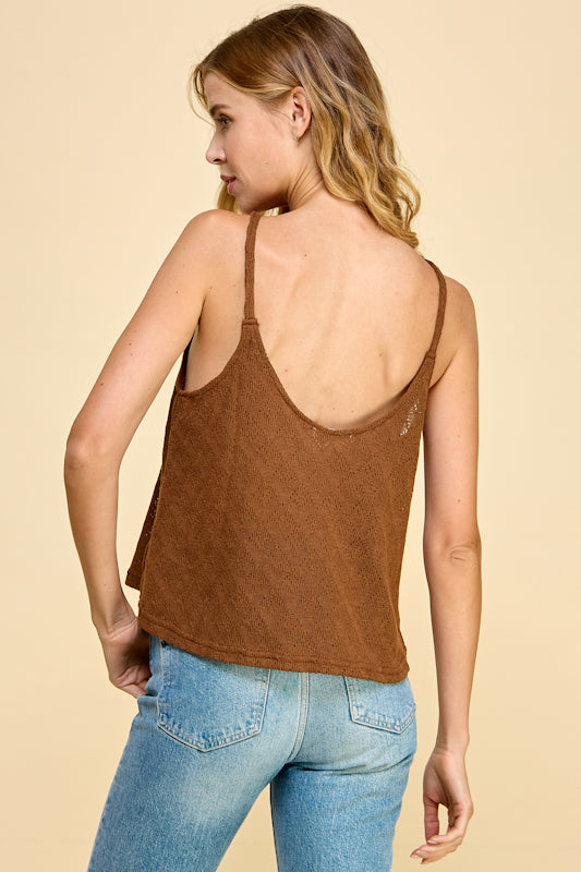 Lacey Knit Swing Cami