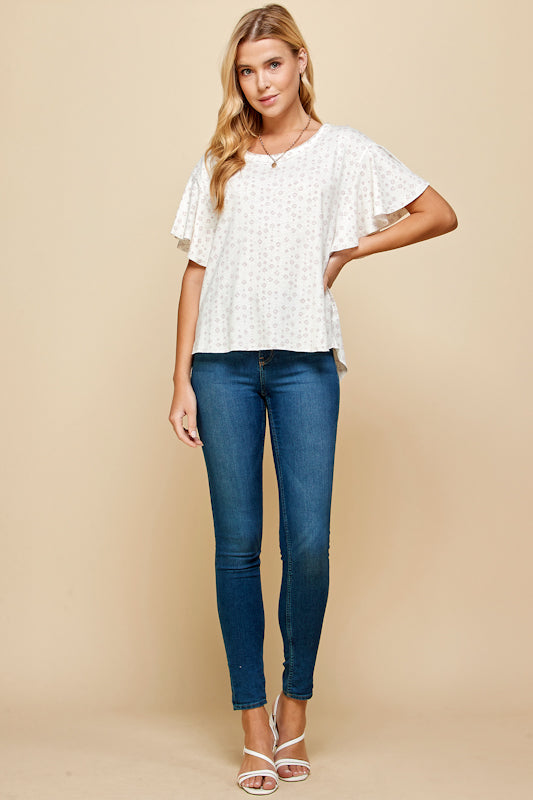 Stacey Cotton-Blend Knit Top